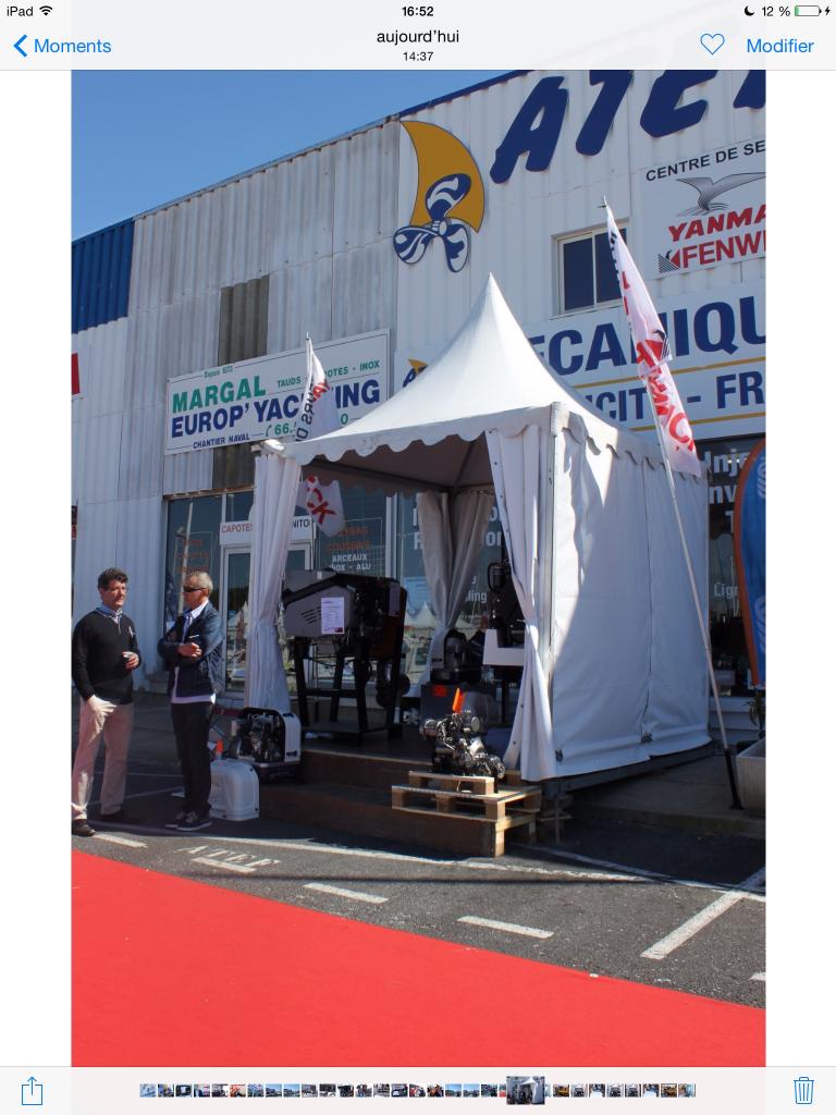 Stand Yanmar et Atef Moteurs et Bateaux à Port camargue